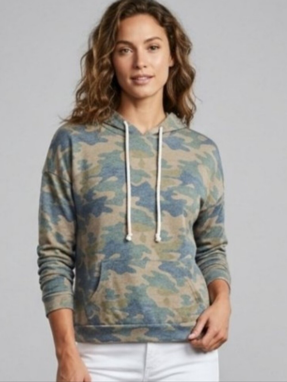 Hoodie Cropped Camo Medium